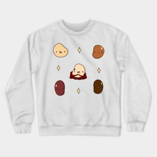 Cute Vampire Beans And Stars Crewneck Sweatshirt